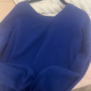 blue sweater